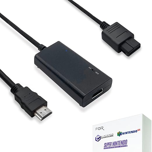 HDMI Cable with Adaptator for SNES, Nin64 and NGC - Open Box - Ekvolution