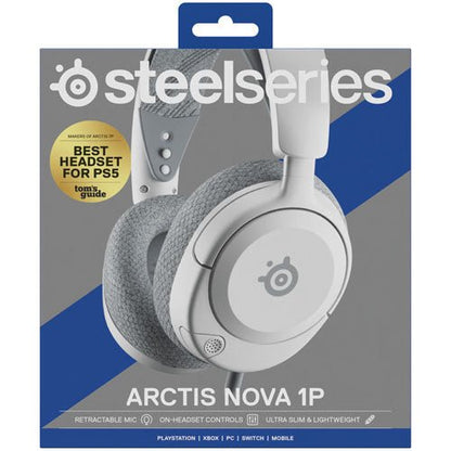 SteelSeries Arctis Nova 1P Over - Ear Gaming Headset White - Open Box - Ekvolution